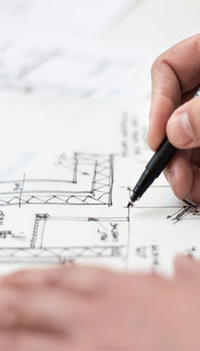 Progetto di interior design con le misure dell’ingresso per uno zerbino su misura
