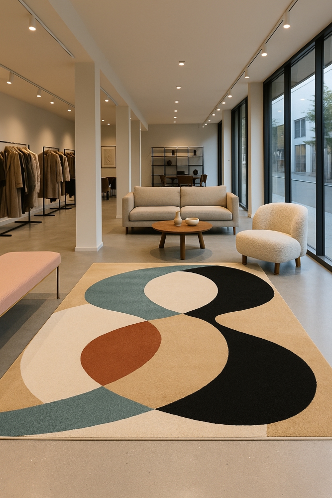 Tappeto d'arredamento su misura per negozio moda